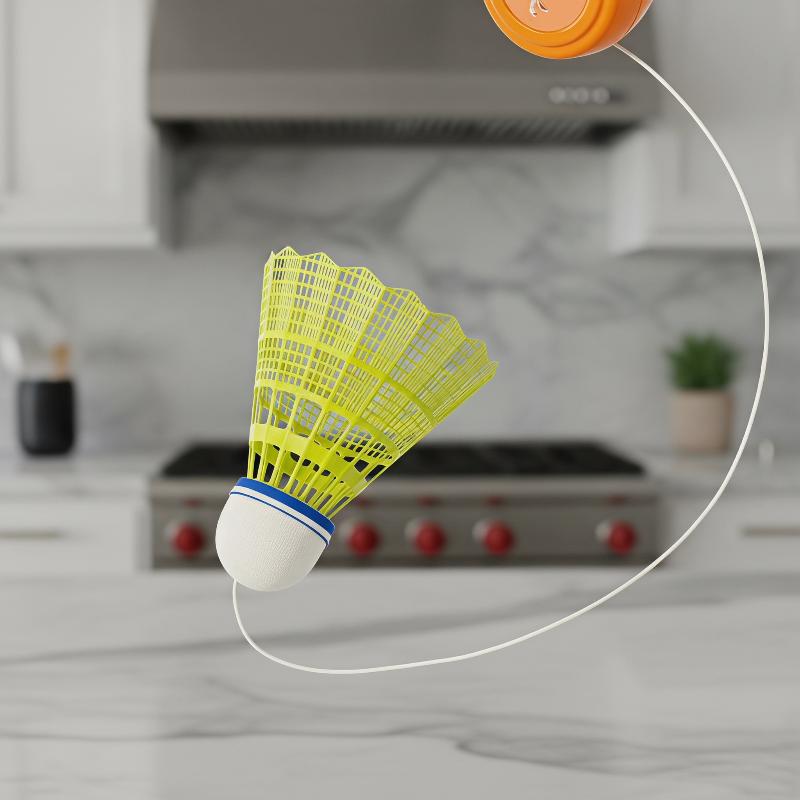 Badminton Raket - Automatischer Einziehbarer Badminton-Solo-Trainer Rückprall-Übungswerkzeug Tragbar für