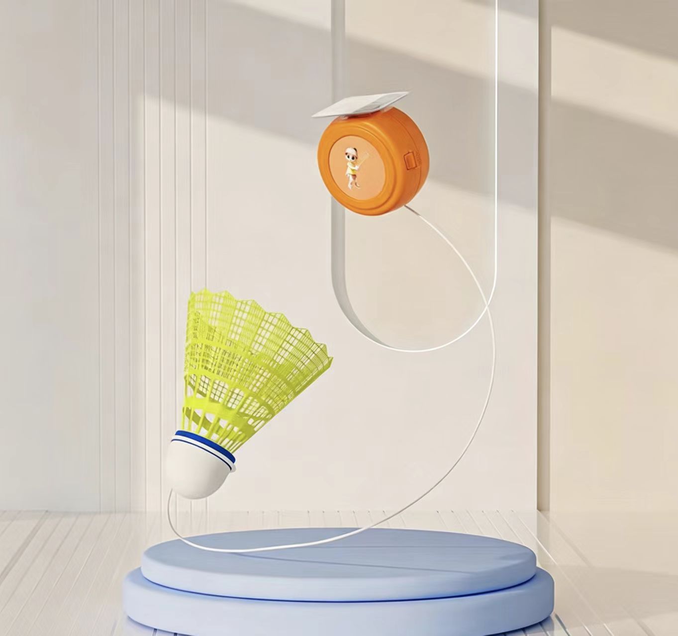 Badminton Raket - Automatischer Badminton-Trainer für Solo-Übungen mit Rückprallfunktion,