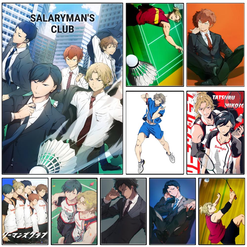 Badminton Poster - Sport Anime S-Salarymans B-Badminton Club Poster,