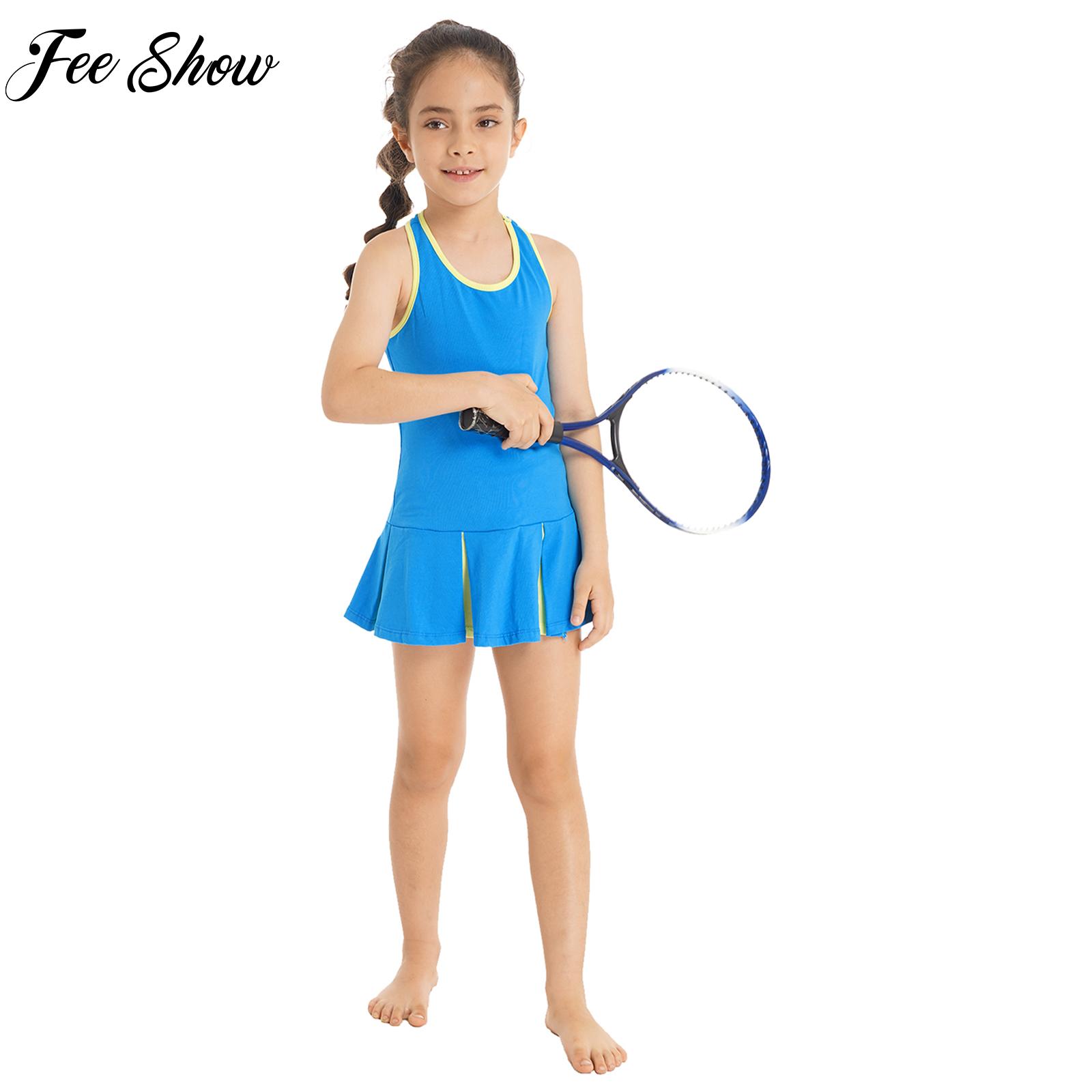 Badminton Fun - 2-teiliges Tennis-Badminton-Sport-Set, Sportbekleidung für Kinder, Mädchen,