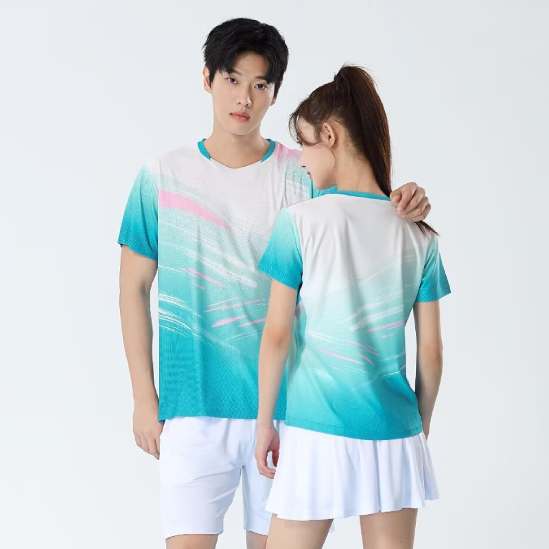 Badminton Jersey - Unisex Tischtennis-T-Shirt, professionelles, atmungsaktives Badminton-Sporttrikot für