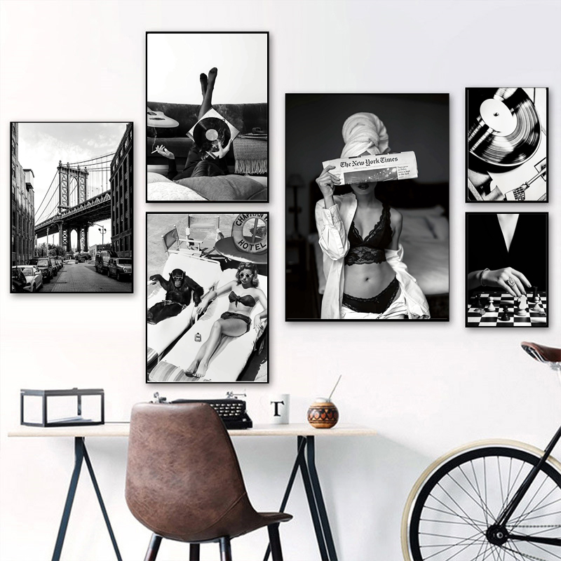 Badminton Poster - Schwarz und Weiß Vintage Wand Kunst