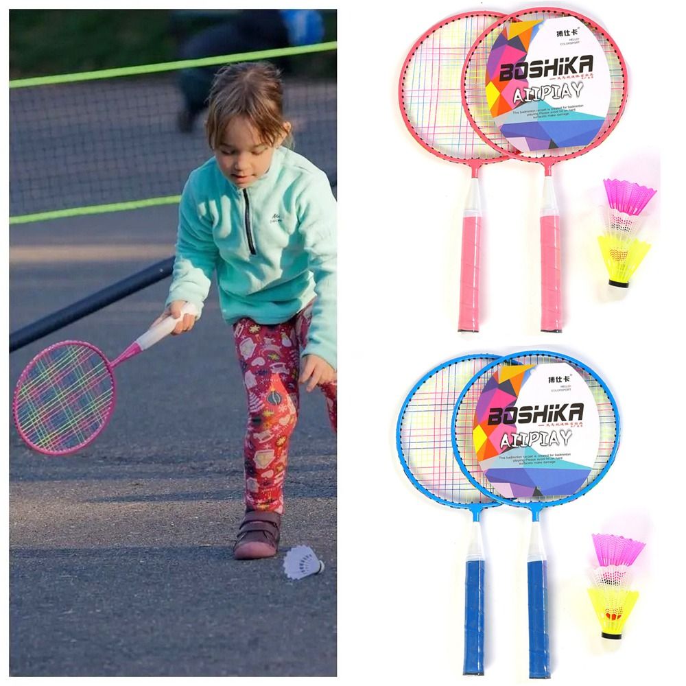 Badminton Raket - Kinder Leichte Badmintonschläger Familienspiel Spielzeug Eisenlegierung