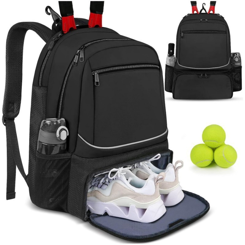 Badminton Fun - Tennis-Rucksack mit großer Kapazität, Sportschläger-Packung für