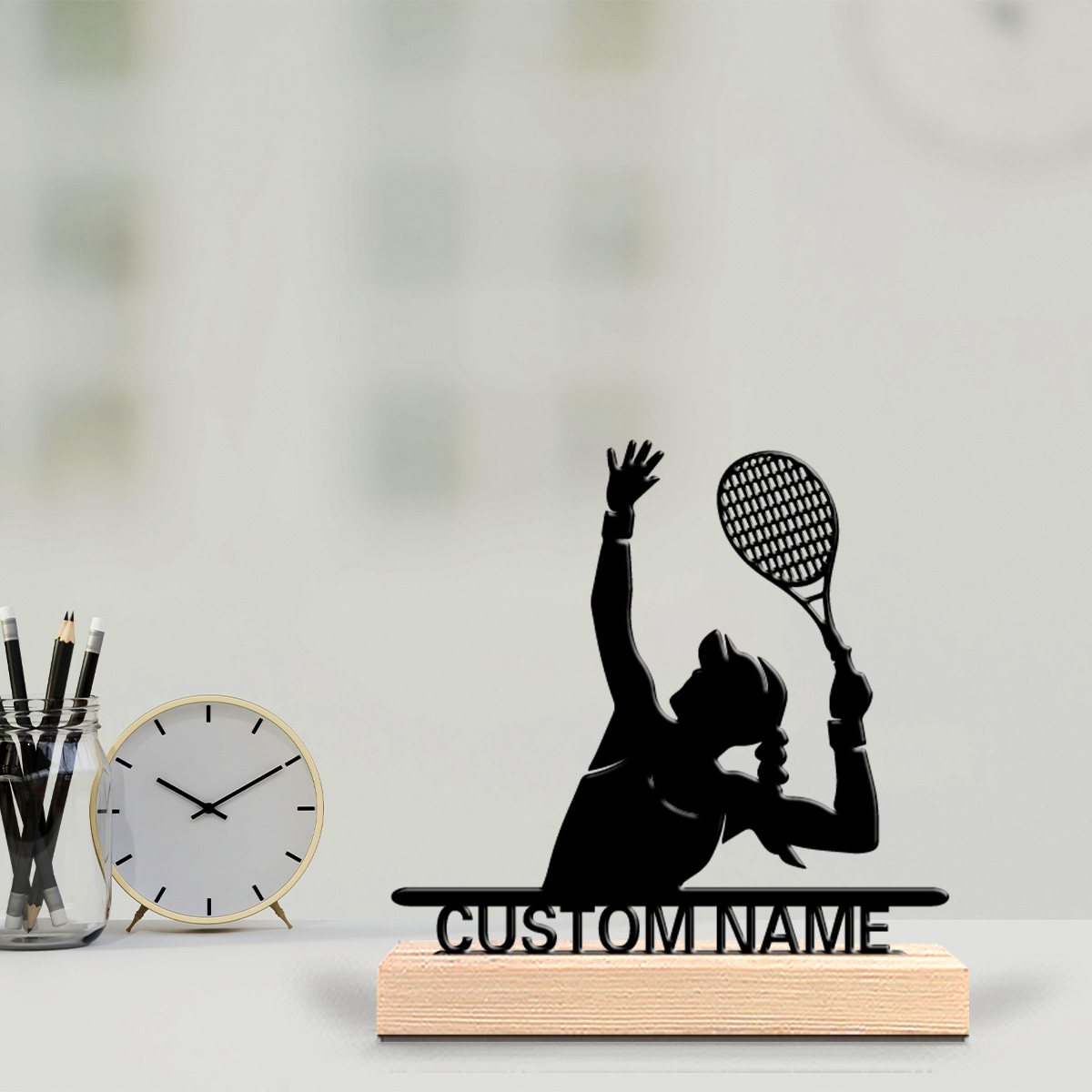 Badminton Fun - 1 Stück lustige, personalisierte Badminton-Metallstatuen, Sport-Enthusiasten-Geschenk