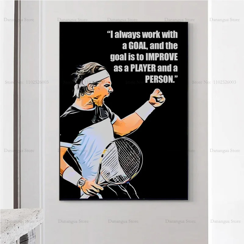Rafaels Neue Zitate Nadals Ten – Badminton Poster Bewertung und Preis