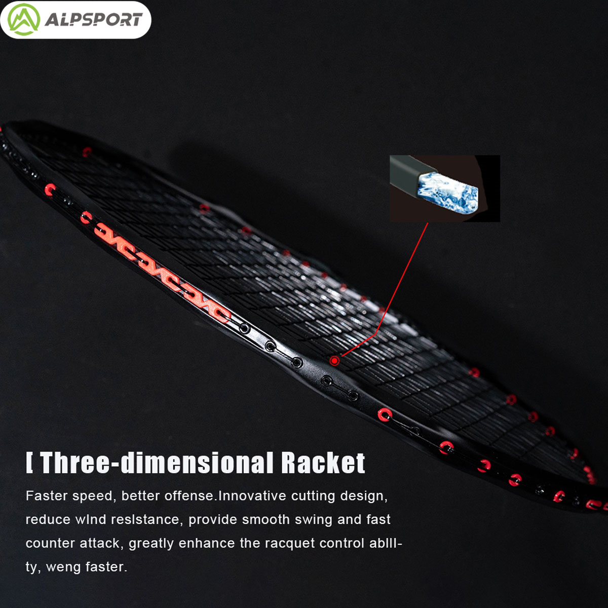 Alpsport MH-V5 5U 75g Gewellt  – Badminton Raket Bewertung und Preis