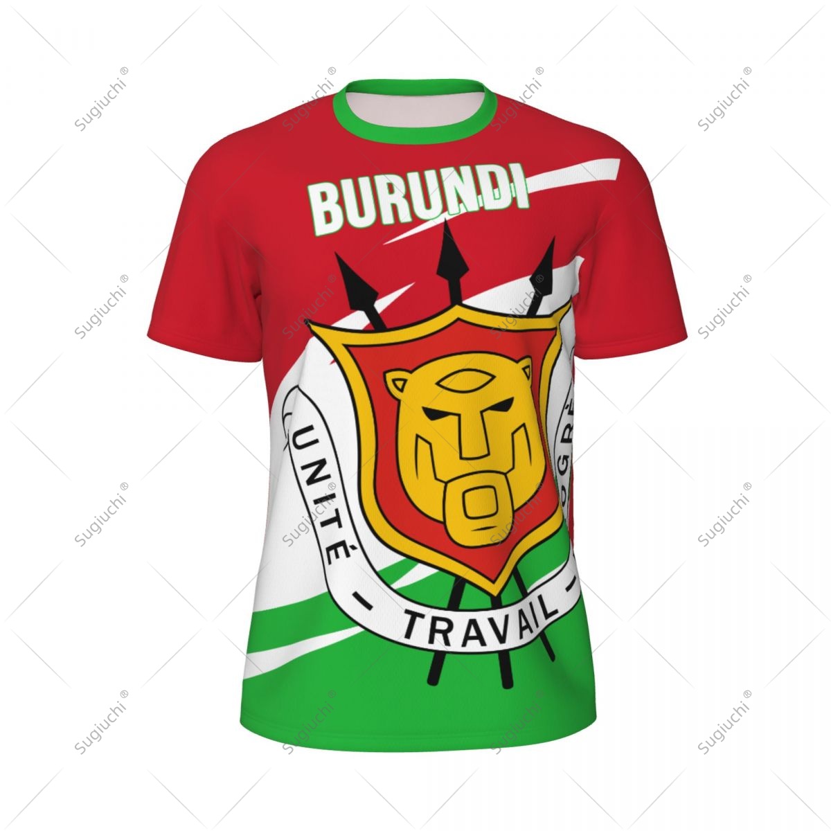 Burundi-Flagge Herren Sport-T- – Badminton Jersey Bewertung und Preis
