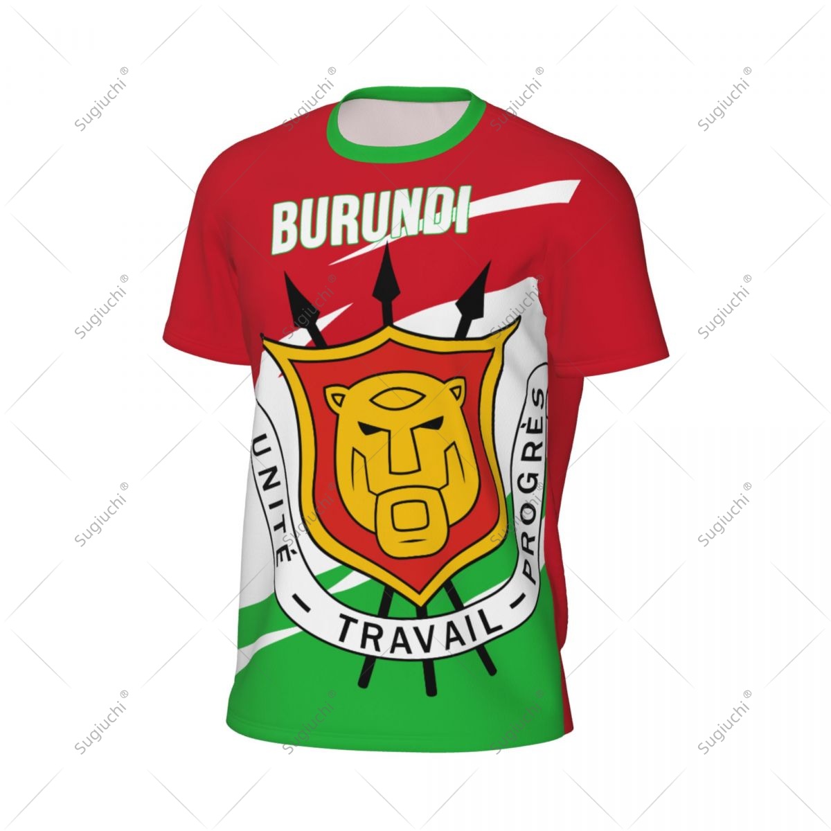 Burundi-Flagge Herren Sport-T- – Badminton Jersey Bewertung und Preis