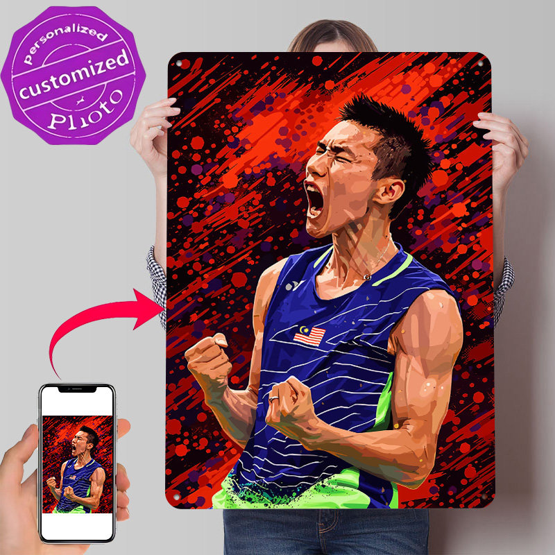 Badminton-Spieler Feiert Siegr – Badminton Poster Bewertung und Preis
