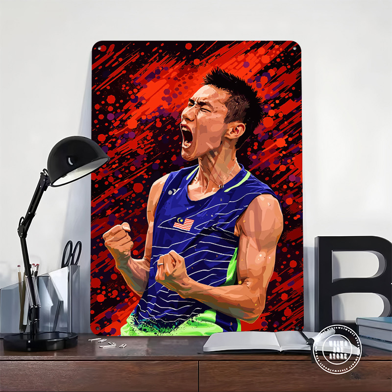 Badminton-Spieler Feiert Siegr – Badminton Poster Bewertung und Preis