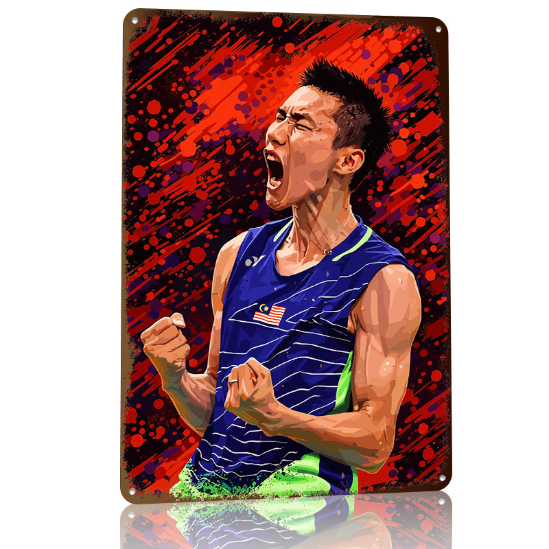 Badminton-Spieler Feiert Siegr – Badminton Poster Bewertung und Preis