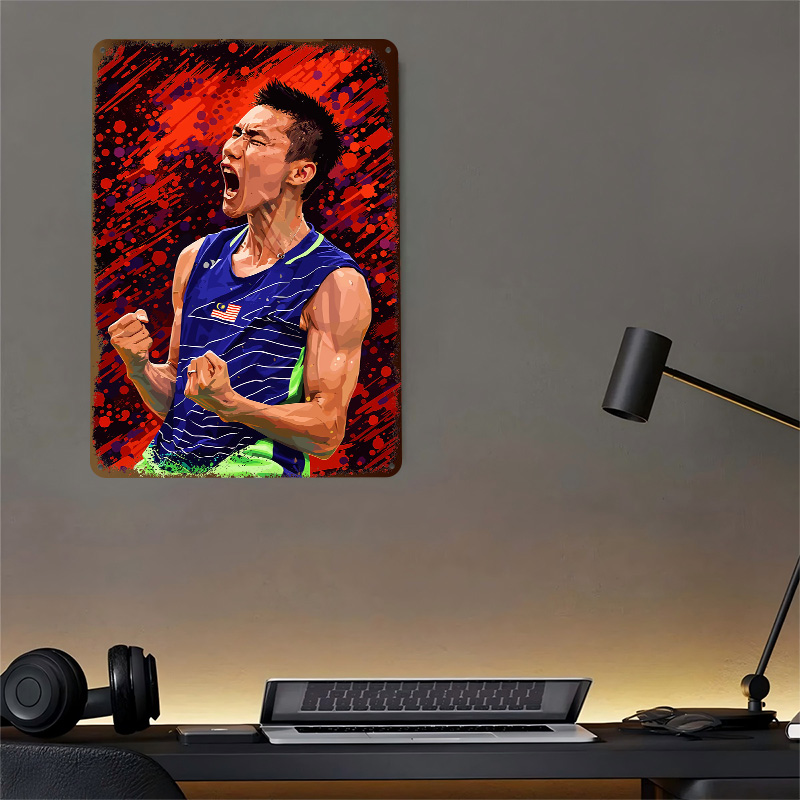 Badminton-Spieler Feiert Siegr – Badminton Poster Bewertung und Preis